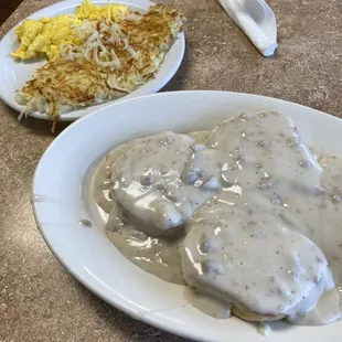 Big biscuit breakfast. It&apos;s easily 3 meals!