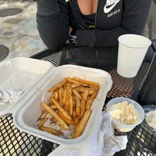 We just had the Cajun Garlic fries.