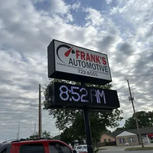 Road sign for business