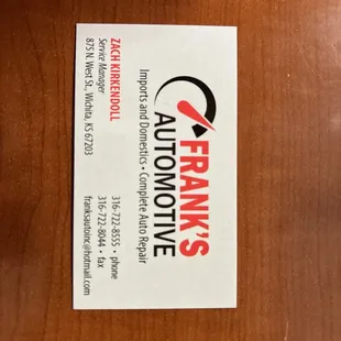 Business card-front
