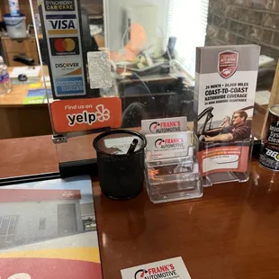 Accepted methods of payment