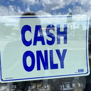 cash only sign