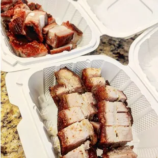 Small bbq pork and small roast pork. Super fresh