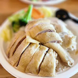 Poached Chicken (白切雞) over rice