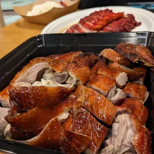 Half Peking duck has tons of meat.