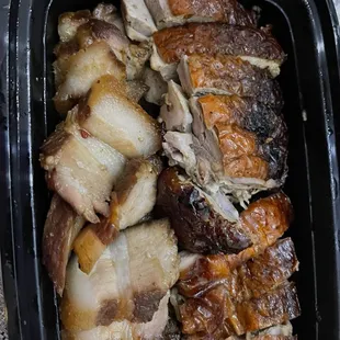 Fatty bbq pork and duck