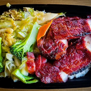 Honey BBQ pork plate