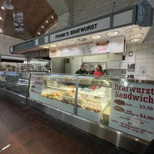 the counter area of a restaurant