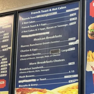breakfast menu