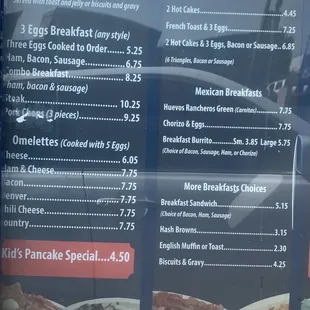 Breakfast Menu