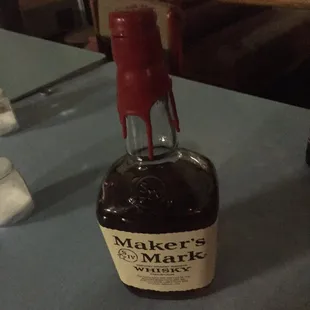 a bottle of maker's mark