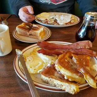 Chicken fried steak and french toast special. Get the bacon!!! Yummy.