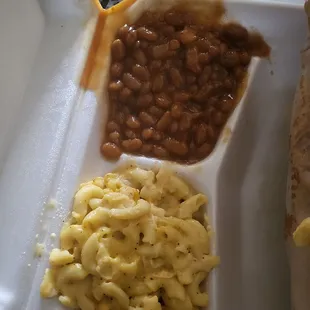 Macaroni and baked beans