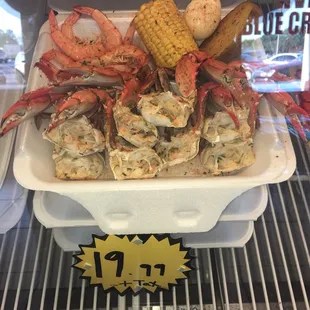 Garlic Crab and Shrimp trays!