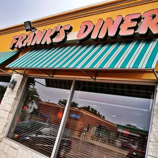 the front of the restaurant