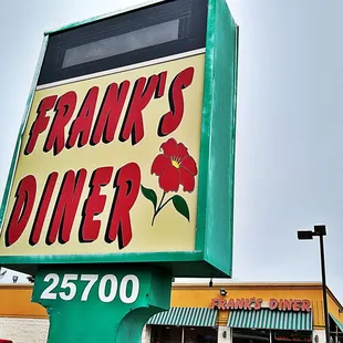 a sign for frank's diner