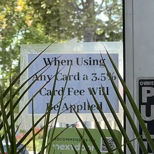 3.5% card fee !