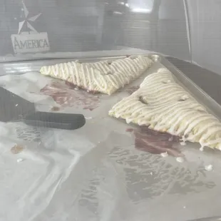 apple and raspberry turnovers.  (this picture doesn't do justice to how big these things are!)