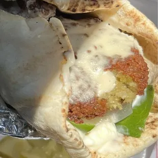 Falafel Sandwich Nice and Fresh