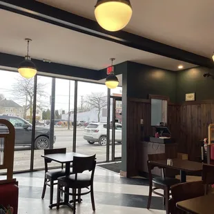 Small dining room but done so nicely, everyone has plenty of space.