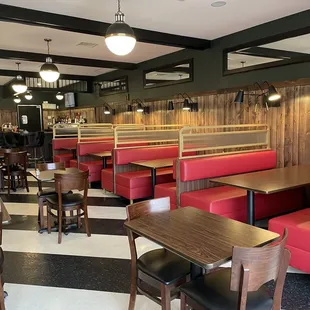 Super clean and inviting dining room.