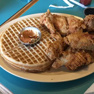 12 Wings and 2 Waffles Plate
