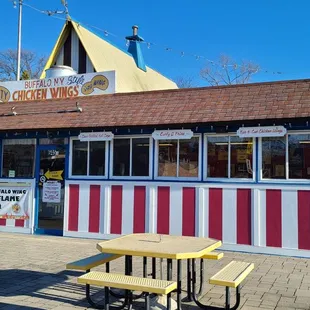 The storefront/outside tables