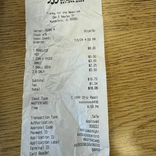 Receipt