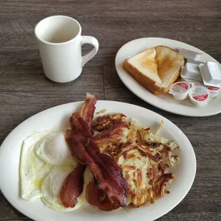 Traditional breakfast, simple, Texan cooking.