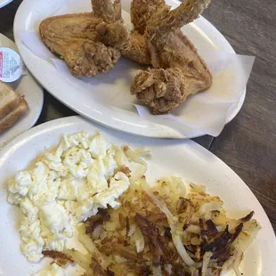 chicken wings and fried chicken, food