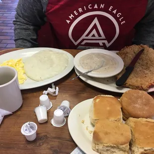 Country Fried Steak and Eggs