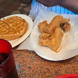 Chicken and waffles