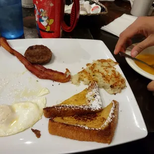 Forgot to take picture before starting because food is so good.  The hash browns are made from scratch.