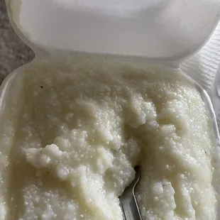 &quot;Side&quot; of grits. The container was practically overflowing . I did order before closing, so perhaps this isn&apos;t a normal side.