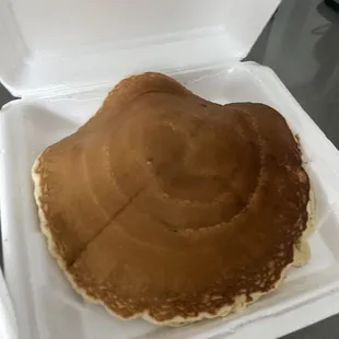 Pancakes: come with 2 large ones.