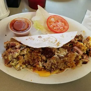 Meat lovers breakfast taco. 5/5.