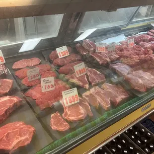 Some of the meat selection