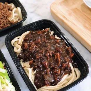 Handmade Noodles with Black Bean Sauce