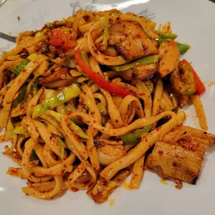 Handmade noodles with Pork Belly