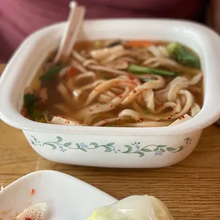Tofu soup noodles