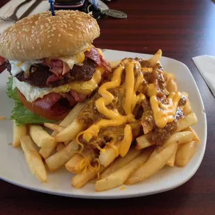 The Big Baby with an order of chili cheese fries