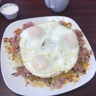 Open faced skillet