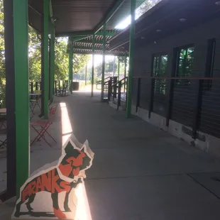 Frank&apos;s logo icon and shared seating area with the Parks Alliance