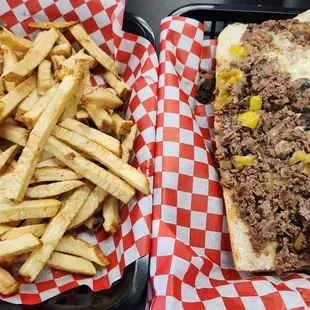 Number 4 plus mushrooms. Side of fries. Excellent!