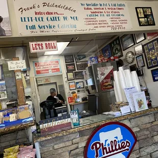 Inside order counter