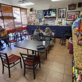 Indoor seating is available