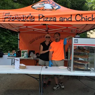 Our Pizza Tent amazing!  Tom &amp; Denise.