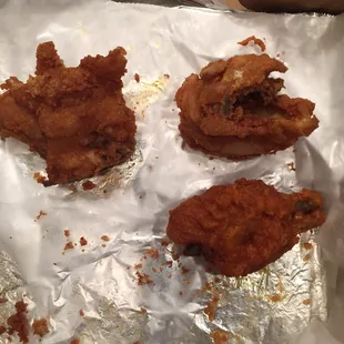 Wing on the bottom right with the alleged chicken breasts!