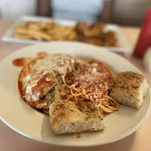Armando's Eggplant Parmigiana. It was good. I like my eggplant, fried a little crisper.