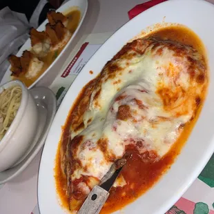 Stuffed shells , shrimp oregano , and pasta